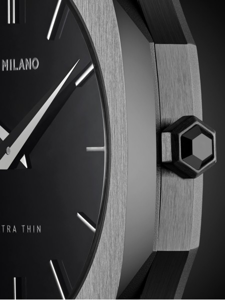 D1 Milano UTNJ02 herrklocka, äkta läder / textil armband