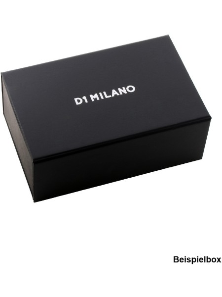 D1 Milano UTNJ02 herenhorloge, echt leer / textiel bandje