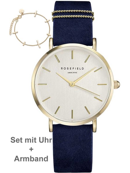 Rosefield West Village WBUG-W70 Relógio para mulher, pulseira de cuero real