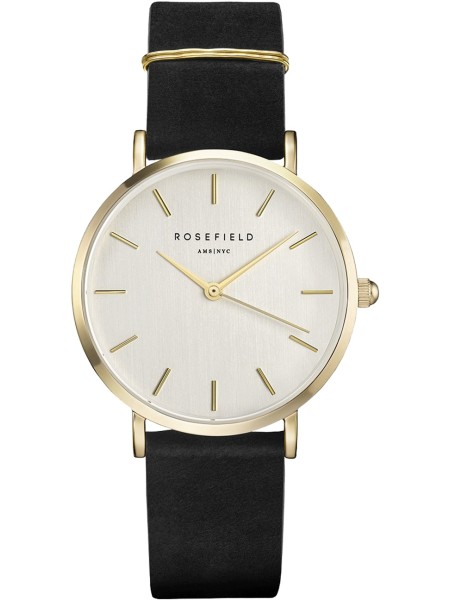 Rosefield WBLG-W71 ladies' watch, real leather strap