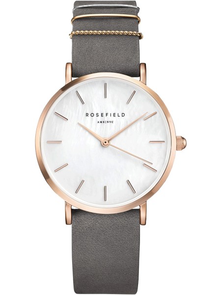 Rosefield West Village WEGR-W75 γυναικείο ρολόι, με λουράκι real leather