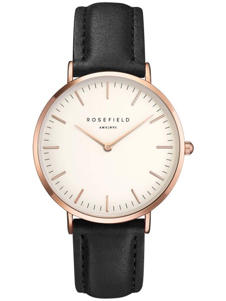 Rosefield BWBLR-B1 ladies' watch, real leather strap