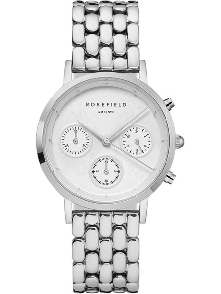 Montre pour dames Rosefield The Gabby Chronograph NWG-N92, bracelet acier inoxydable