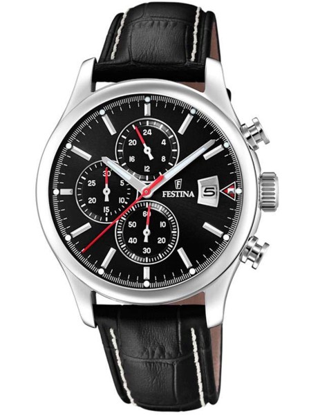 Festina Timeless F20375/3 men's watch, cuir véritable strap