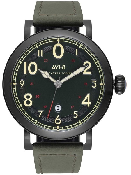 AVI-8 AV-4067-03 men's watch, real leather strap