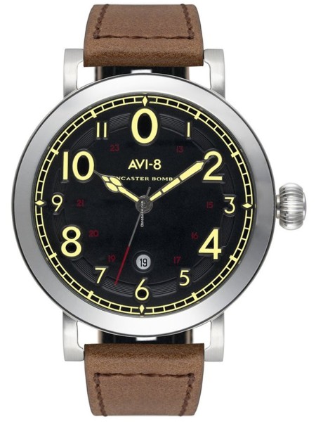 AVI-8 AV-4067-02 men's watch, real leather strap