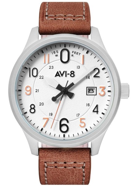 AVI-8 AV-4053-0A men's watch, real leather strap