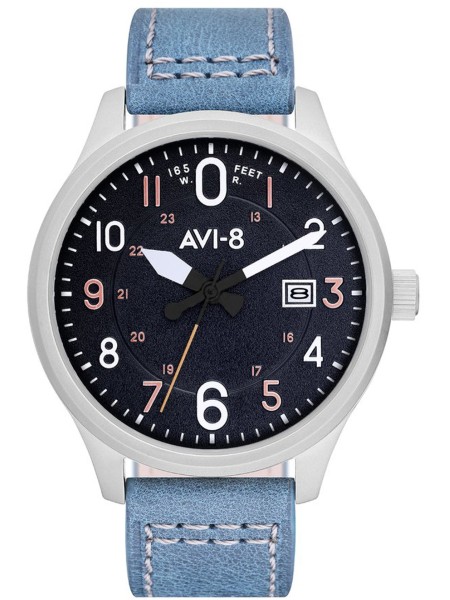 AVI-8 AV-4053-0F men's watch, real leather strap
