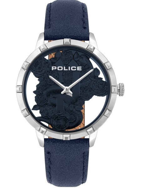 Police PL16041MS.03 damklocka, äkta läder armband