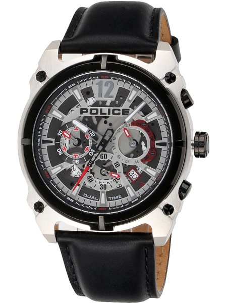 Police Antrim PL16020JSTB.04 men's watch, real leather strap