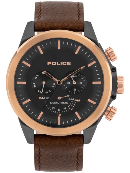 Police PL15970JSUR.02 men's watch, real leather strap