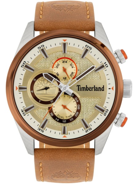 Timberland TBL15953JSTBN.04 herrklocka, äkta läder armband