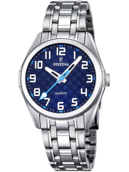 Festina Klassik F16903/2 men's watch, real leather / textile strap