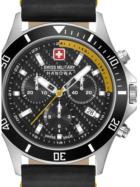 Swiss Military Hanowa Flagship Racer Chrono 06-4337.04.007.20 Reloj para hombre, correa de cuero real