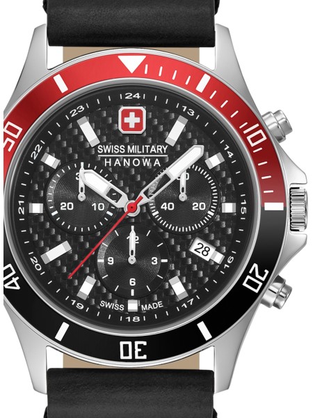 Swiss Military Hanowa Flagship Racer Chrono 06-4337.04.007.36 Reloj para hombre, correa de cuero real
