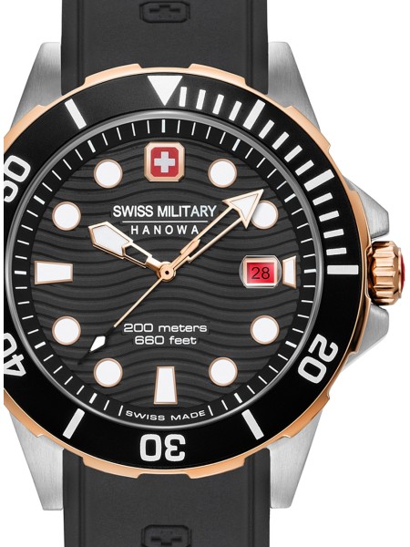 Swiss Military Hanowa 06-4338.12.007 herrklocka, silikon / allergivänligt armband