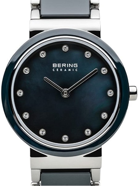 Bering Ceramic 10729-787 Reloj para mujer, correa de acero inoxidable / cerámica