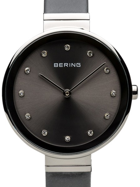 Bering Classic 12034-609 Relógio para mulher, pulseira de cuero real / satín