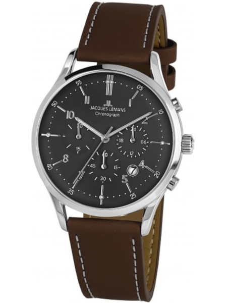 Jacques Lemans Retro Classic 1-2068M men's watch, real leather strap