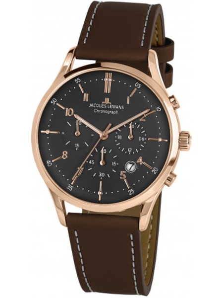 Jacques Lemans Retro Classic 1-2068Q men's watch, cuir véritable strap