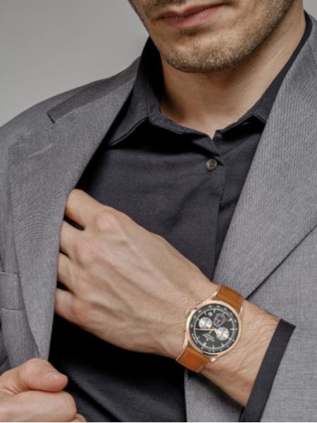 Jacques Lemans Retro Classic 1-2068F men's watch, cuir véritable strap