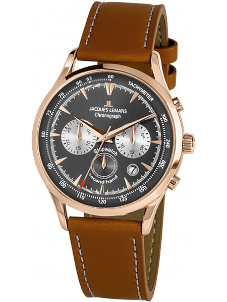 Jacques Lemans Retro Classic 1-2068F men's watch, cuir véritable strap