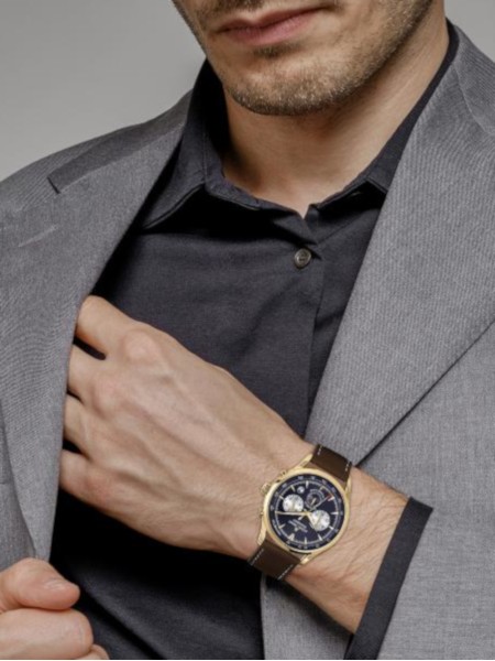 Jacques Lemans Retro Classic 1-2068K men's watch, cuir véritable strap