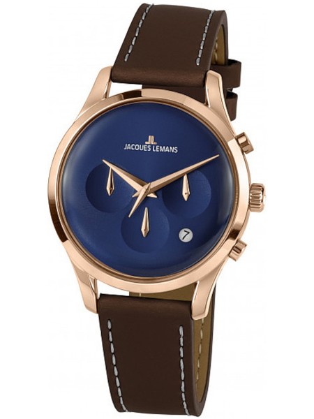 Jacques Lemans Retro Classic 1-2067G γυναικείο ρολόι, με λουράκι real leather