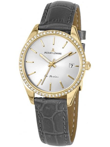 Jacques Lemans La Passion 1-2085C Relógio para mulher, pulseira de cuero real