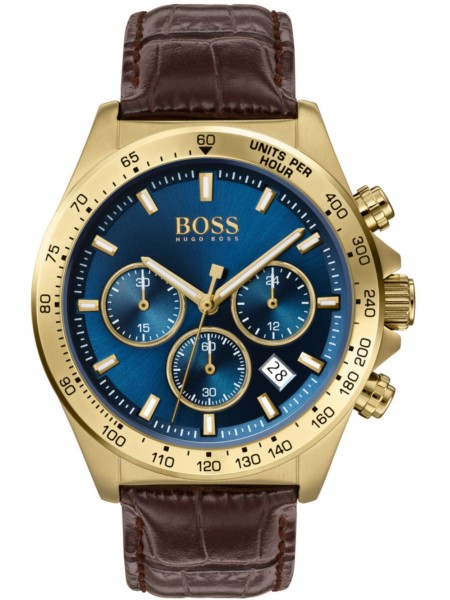 Montre pour hommes Hugo Boss 1513756, bracelet cuir véritable
