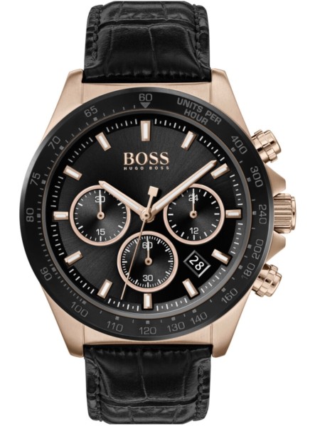 Hugo Boss 1513753 herrklocka, äkta läder armband