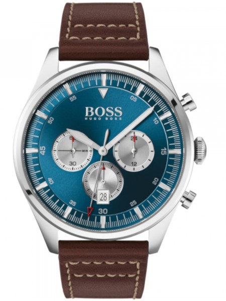 Hugo Boss 1513709 herrklocka, äkta läder armband
