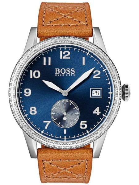 Hugo Boss 1513668 herrklocka, äkta läder armband