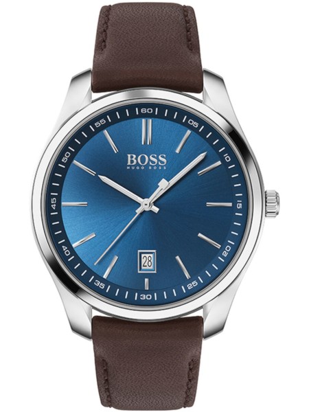 Hugo Boss 1513728 herrklocka, äkta läder armband