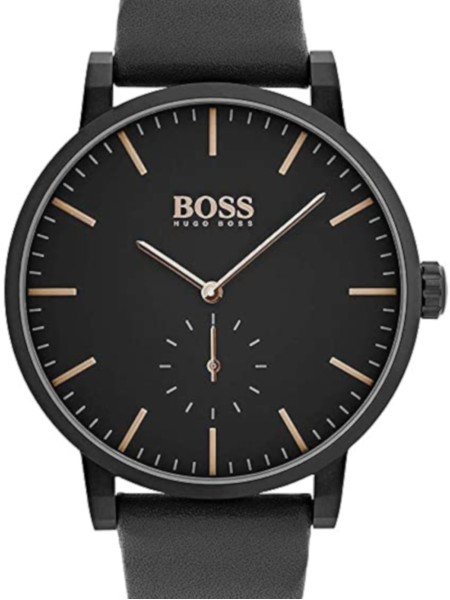 Hugo Boss 1513768 herrklocka, äkta läder armband