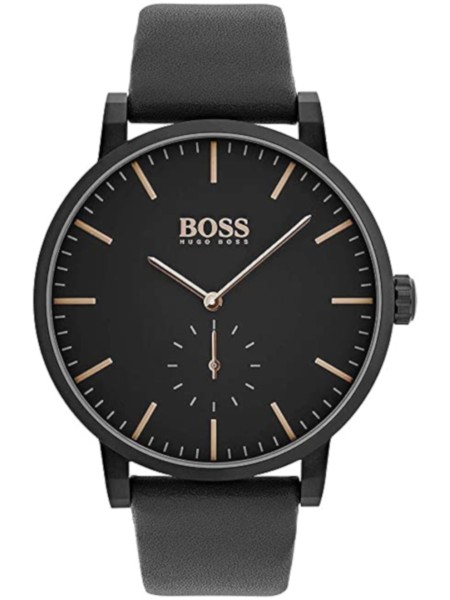 Hugo Boss 1513768 herrklocka, äkta läder armband