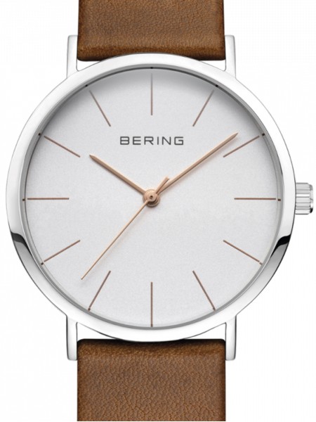 Bering 13436-506 Relógio para mulher, pulseira de cuero real