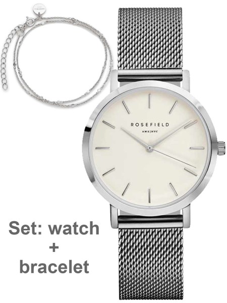 Rosefield DTSJS-D10 ladies' watch, stainless steel strap
