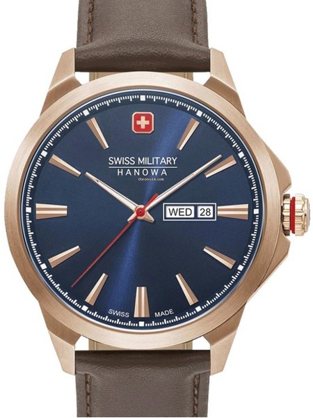 Swiss Military Hanowa 06-4346.02.003 men's watch, real leather strap