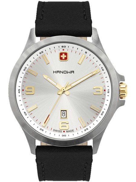 Hanowa 16-4089.04.001 men's watch, real leather strap