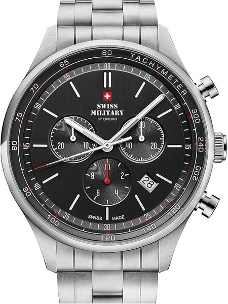 Swiss Military by Chrono - Chronograph SM34081.01 herreur, rustfrit stål rem