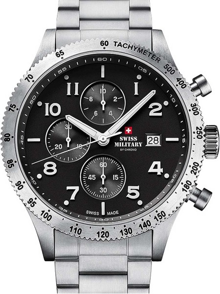Swiss Military by Chrono Chronograph SM34084.01 herreur, rustfrit stål rem