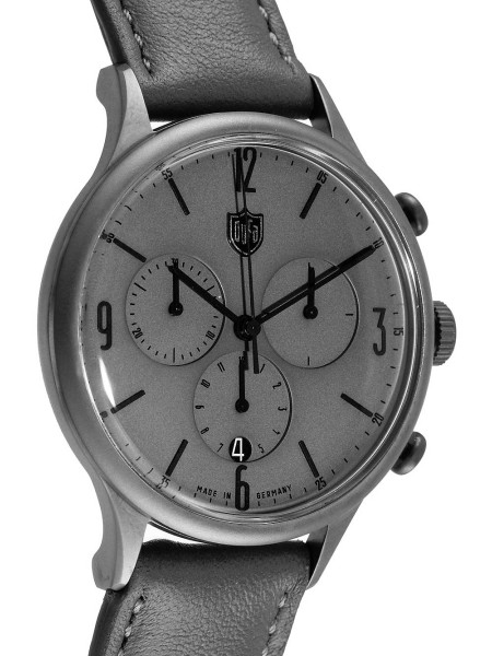 DuFa Chronograph DF-9002-0C men's watch, real leather strap
