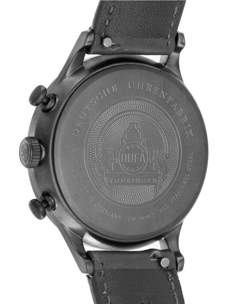 DuFa Chronograph DF-9002-0C herrklocka, äkta läder armband