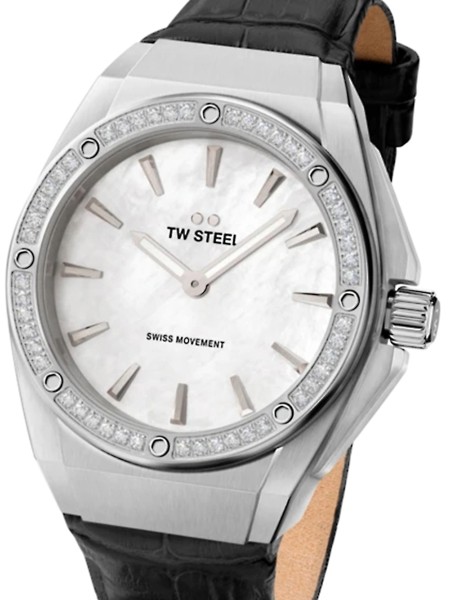 TW-Steel CEO Tech CE4027 damklocka, äkta läder armband