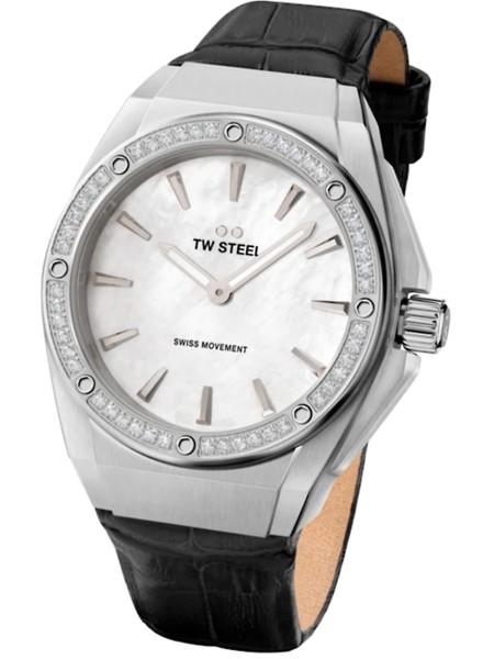TW-Steel CEO Tech CE4027 damklocka, äkta läder armband