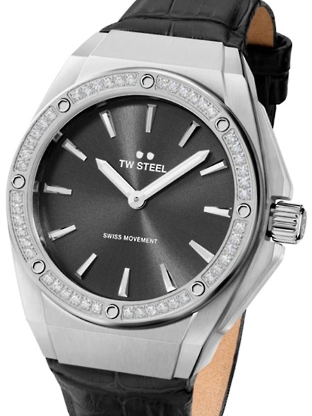 TW-Steel CEO Tech CE4028 ladies' watch, real leather strap