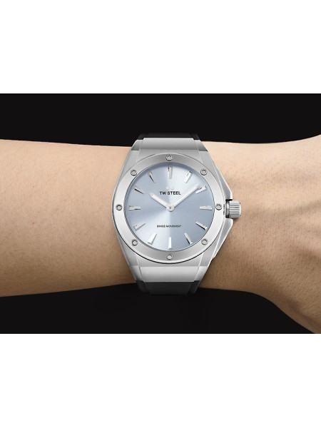 TW-Steel CEO Tech CE4031 Relógio para mulher, pulseira de silicona