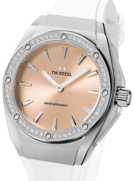 TW-Steel CEO Tech CE4032 Relógio para mulher, pulseira de silicona