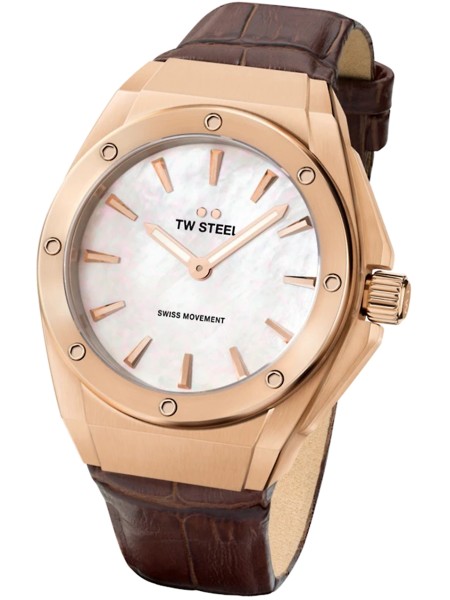 TW-Steel CEO Tech CE4034 sieviešu pulkstenis, real leather siksna